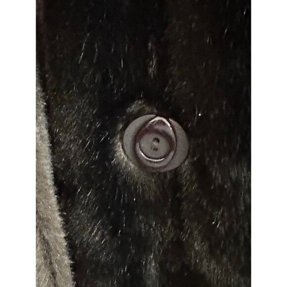 Vintage Grandella Women's Brown Faux Fur Button Front Coat Size 8 - Picture 7 of 10